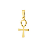 Ankh Kruis hanger van 14 Karaat Geelgoud, formaat 10 x 20 mm