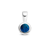 1 Hanger Met Geboortesteen Zilver Gerhodineerd - Formaat 5.5 x 11mm