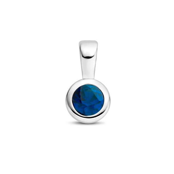 1 Hanger Met Geboortesteen Zilver Gerhodineerd - Formaat 5.5 x 11mm