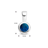 1 Hanger Met Geboortesteen Zilver Gerhodineerd - Formaat 5.5 x 11mm