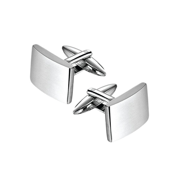 Tijdelijk uitverkocht - Manchetknopen Poli/Mat Edelstaal