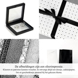Feestelijke Cadeauverpakking - Thema Zwart & Wit - Inpakpapier, lint en geschenktasje