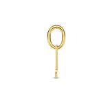 Letter L - Hanger van 14 Karaat Geelgoud - 3.5 x 6 mm