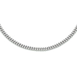 Gerhodineerd Zilveren collier, Gourmet schakel 4-zijdes geslepen 2,4mm - Lengte 60cm