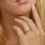 Ring Goud (Bicolor Goud Geel/Wit)