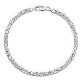 Herenarmband 3.5mm van 925 Zilver, Koningsschakel - Lente 20cm