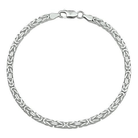 Herenarmband 3.5mm van 925 Zilver, Koningsschakel - Lente 20cm