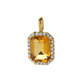 Hanger Citrien 1.75ct En Diamant 0.10ct H Si Goud (Geelgoud)