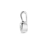 Hanger met Geboortesteen April | Synthetische Zirkonia met Gerhodineerd Zilver - Formaat 5.5 x 11 mm