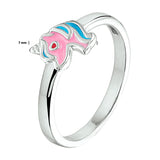 Ring Eenhoorn Zilver Gerhodineerd
