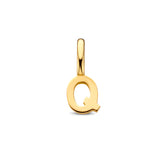 Letter Q - Hanger van 14 Karaat Geelgoud - 4 x 9.5 mm