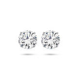 Ronde Oorknoppen van Gerhodineerd Zilver met Zirkonia - Diameter 10mm