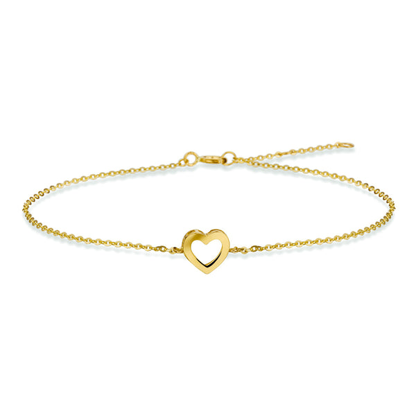 Armband Hart 1,1 Mm 16,5   18,5 Cm Goud (Geelgoud)