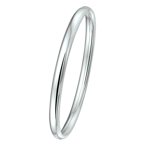 Kinderarmband, Bangle van 925 Zilver, Ovale Buis - Formaat 5x60mm