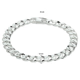 Herenarmband 6.5mm van 925 Zilver, Gourmet 6 zijdes geslepen - Lengte 21cm