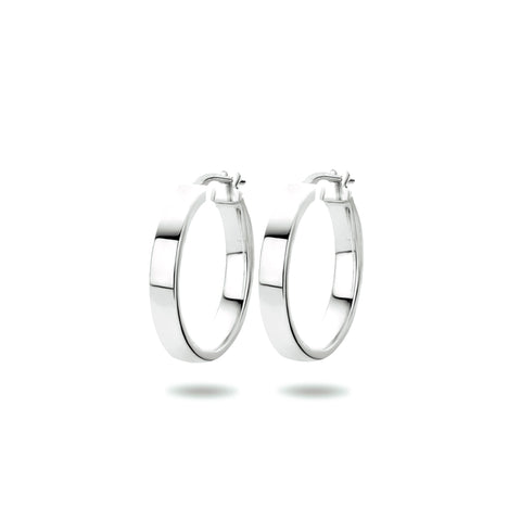 Oorringen van Gerhodineerd Zilver 4 mm - Diameter 23 mm