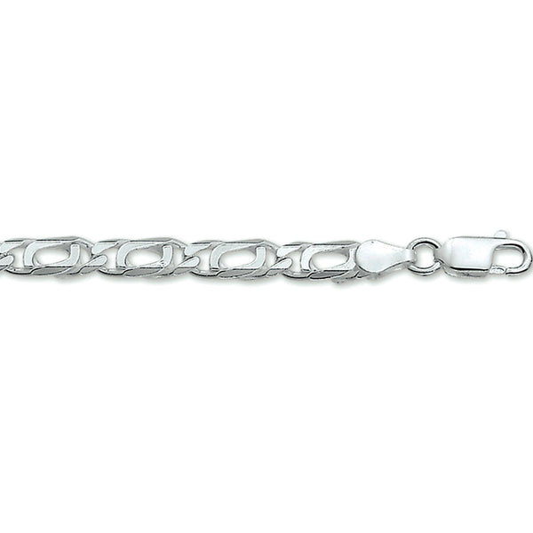 Herencollier van 925 Zilver, Valkenoog schakel 5mm - Lengte 50 cm
