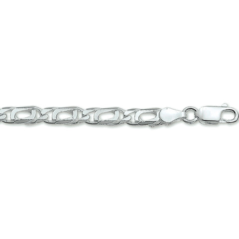 Herencollier van 925 Zilver, Valkenoog schakel 5mm - Lengte 50 cm