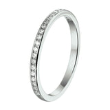 Aanschuifring Zirkonia Goud (Witgoud)