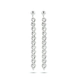 Oorhangers met Schakelmotief van Gerhodineerd Zilver - Hoogte 50mm