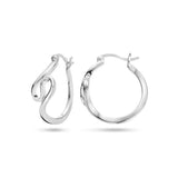 Gerhodineerd Zilveren Oorringen 7.5 mm - Diameter 20 mm