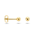 Oorknoppen Bol van 14 Karaat Geelgoud - Diameter 3 mm