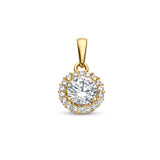 14 Karaat Geelgouden Hanger met Zirkonia - Formaat 8x14mm