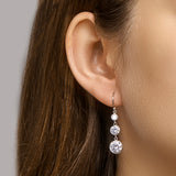Oorhangers Franse Haak van Gerhodineerd Zilver met Zirkonia - Formaat 6.5x16mm