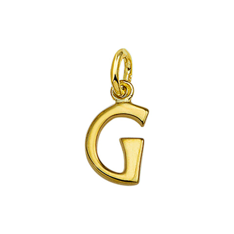 14 Karaat Geelgouden hanger - Letter G - 7 x 12 mm