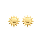 Oorknoppen van 14 karaat Geelgoud Zon 6.5mm