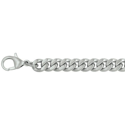 Herencollier van Edelstaal, Gourmet schakel 8mm - Lengte 50cm