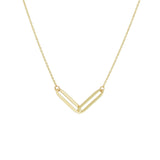 Geelgouden collier lengte 41cm+4 - Element Ankerschakels - Anker 0.9 mm - 14Krt. Goud