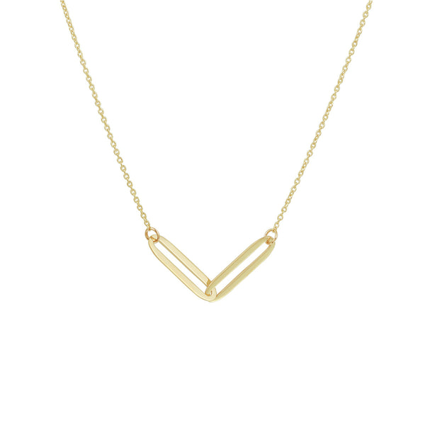 Geelgouden collier lengte 41cm+4 - Element Ankerschakels - Anker 0.9 mm - 14Krt. Goud