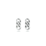 Oorhangers met Schakelmotief van Gerhodineerd Zilver - Hoogte 8mm