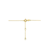 Geelgouden collier lengte 41cm+4 - Poolster hanger met  Zirkonia - 14Krt. Goud