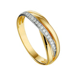 Ring Diamant 0.13ct H Si Goud (Bicolor Goud Geel/Wit)