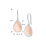 Franse Haak Oorhangers met Chalcedoon 5.25ct (2x 2.625ct) van 925 Zilver - Formaat 11.5x30mm