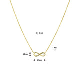Collier Infinity 43   46 Cm Goud (Geelgoud)