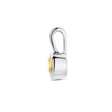 Hanger met Synthetische Geboortesteen November | Gerhodineerd Zilver - Formaat 5.5 x 11mm