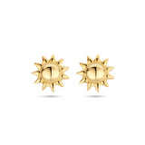Oorknoppen van 14 Karaat Geelgoud Zon 6.5mm