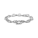 Damesarmband 7.1mm van Gerhodineerd Zilver, Fantasie Schakel - Lengte 19cm