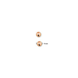 Oorknoppen Bol van 14 Karaat Roségoud - Diameter 4mm