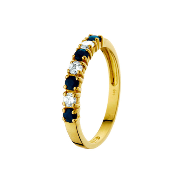 Ring Saffier 1.72ct En Zirkonia Goud (Geelgoud)