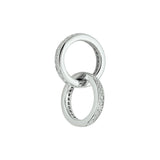 Gerhodineerd Zilveren Ringen als Hanger met Zirkonia - Diameter 11.5mm