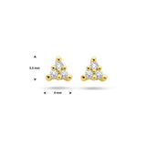Oorknoppen Diamant 0.05ct (2x 0.025ct) H P1 Goud (Geelgoud)