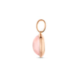 Ovaalvormige hanger met Rozenkwarts van 14 Karaat Roségoud - formaat 9.5 x 18.5 mm