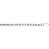 Herencollier van 925 Zilver, Gourmet schakel 6-zijdes geslepen 5.5mm - Lengte 60cm