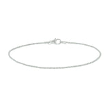 Damesarmband 1.4mm van Gerhodineerd Zilver, Fantasie Schakel - Lengte 18cm