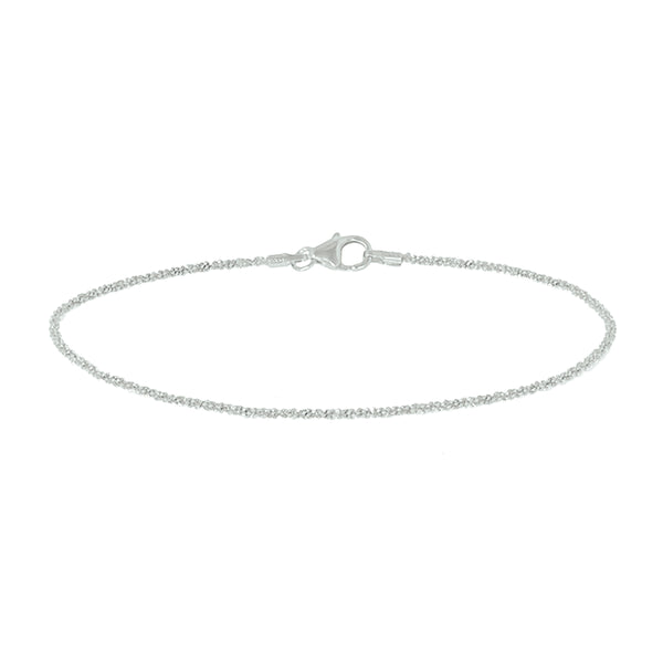 Damesarmband 1.4mm van Gerhodineerd Zilver, Fantasie Schakel - Lengte 18cm