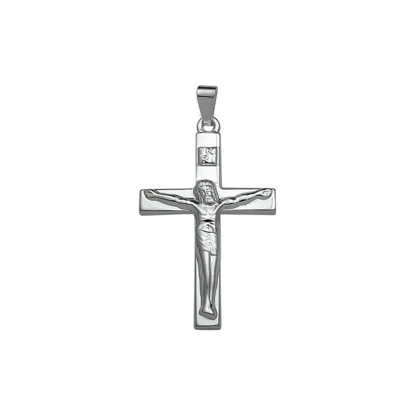 Kruis en Corpus hanger van 925 Zilver - 19 x 31.5 mm